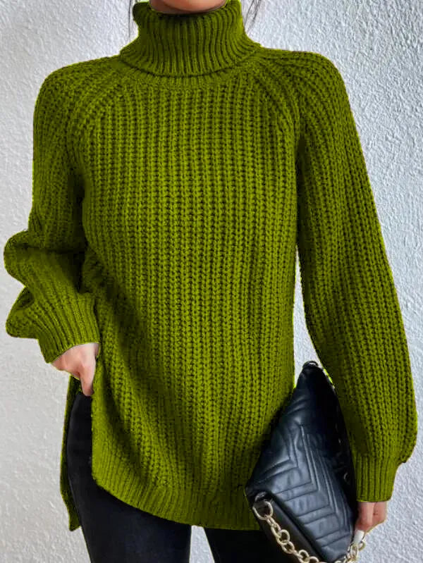 Weicher Strickpullover mit Rollkragen für Damen