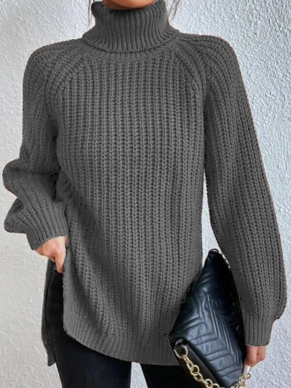 Weicher Strickpullover mit Rollkragen für Damen