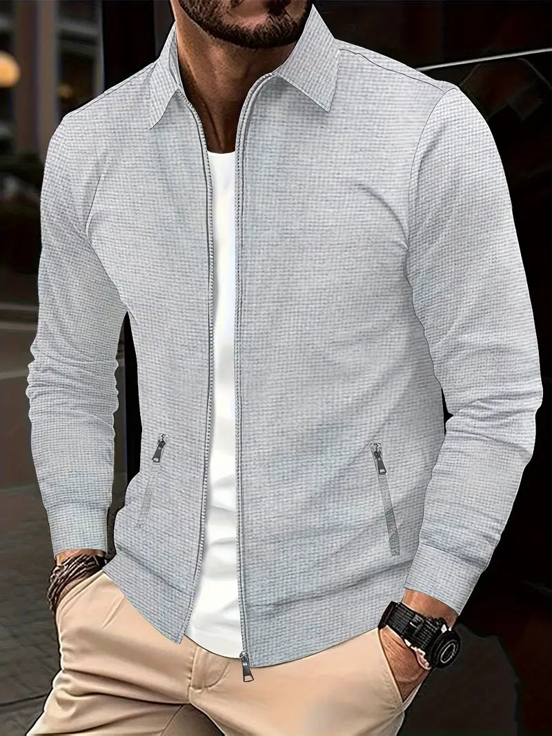 Moderne, vielseitige Herren- Übergangsjacke mit Reißverschluss in stilvollem Design