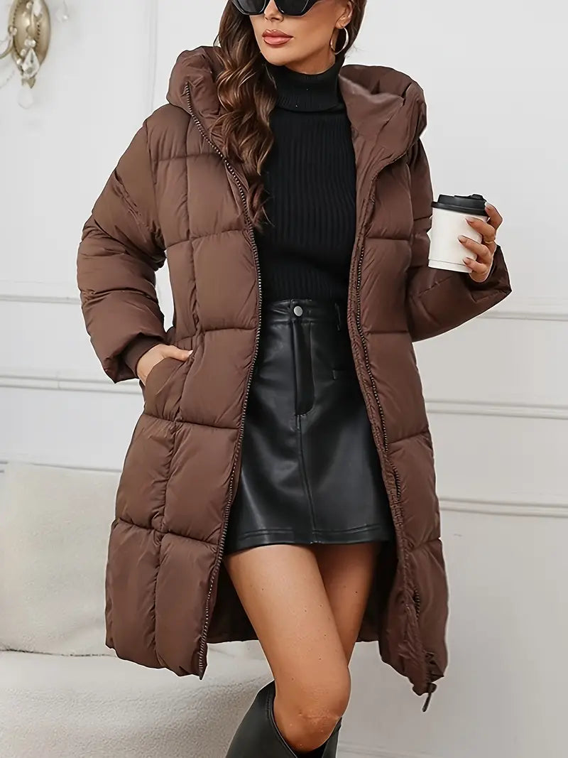 Keyven Winter Luxus-Mantel mit Kapuze