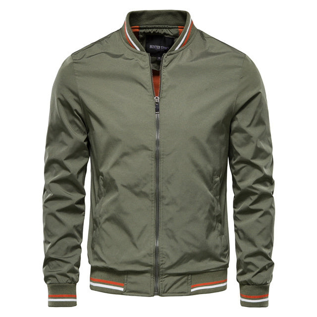 Herrenjacke von Christopher: Gestreift, mit Reißverschluss und Taschen