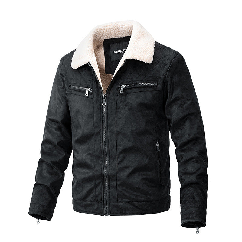 Neil: Herrenjacke aus Berberfleece mit Reißverschluss