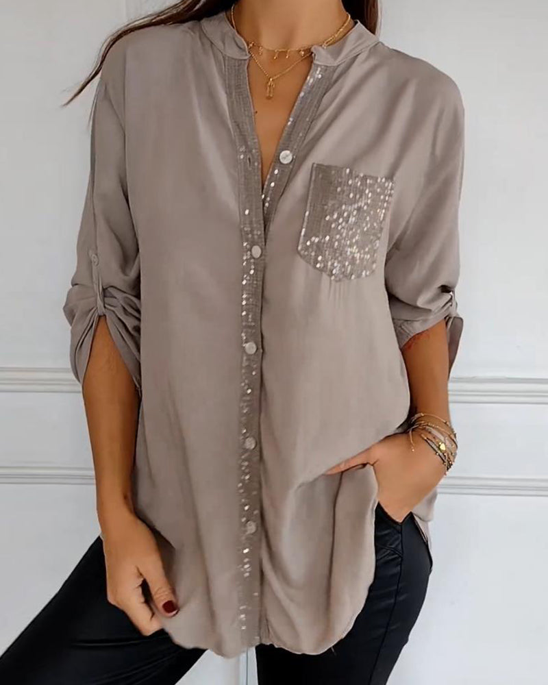 Stilzeits | Stilvolle Bluse mit Glimmer Nicht Spezifiziert Elegant und Strahlend