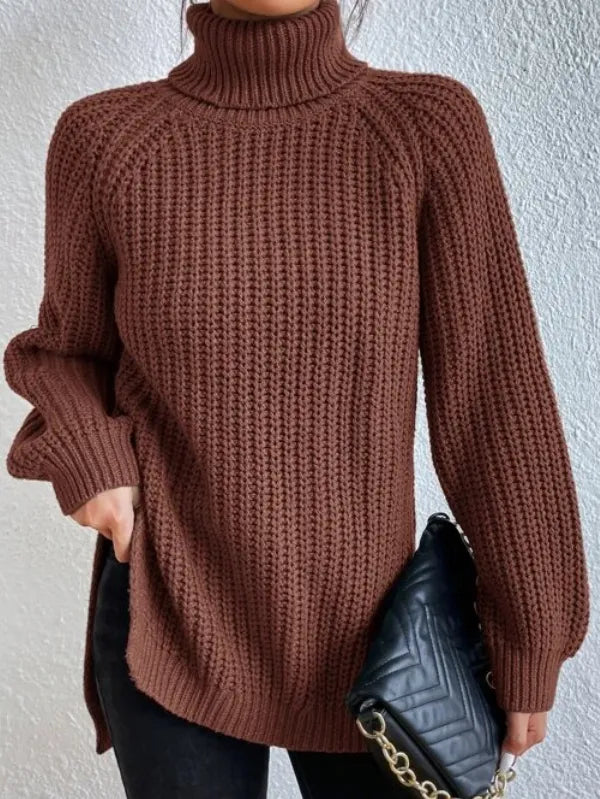 Weicher Strickpullover mit Rollkragen für Damen