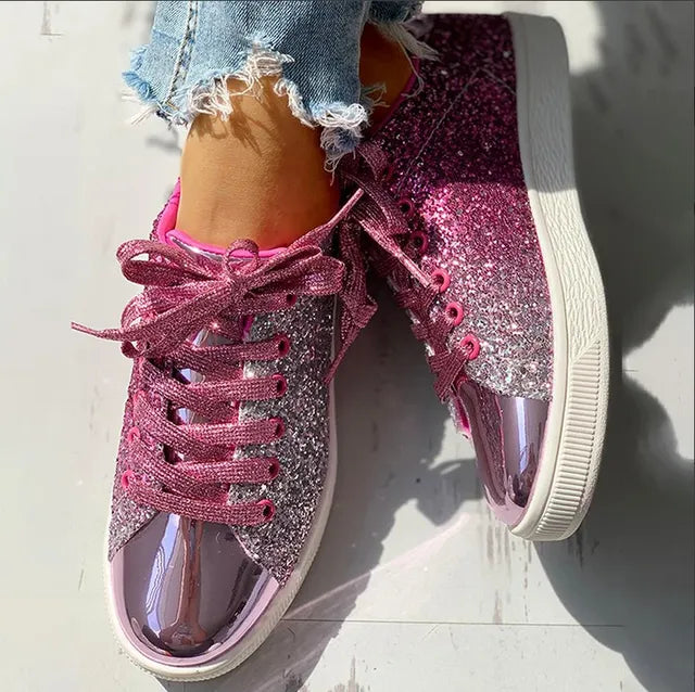 Aria: Luxuriöser, lässiger Damenschuh mit Glitzer