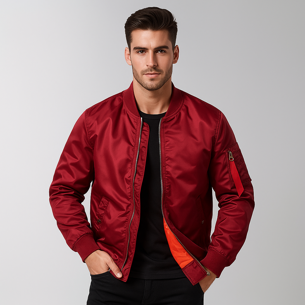 Stilzeits | Herren Bomberjacke mit Reißverschluss