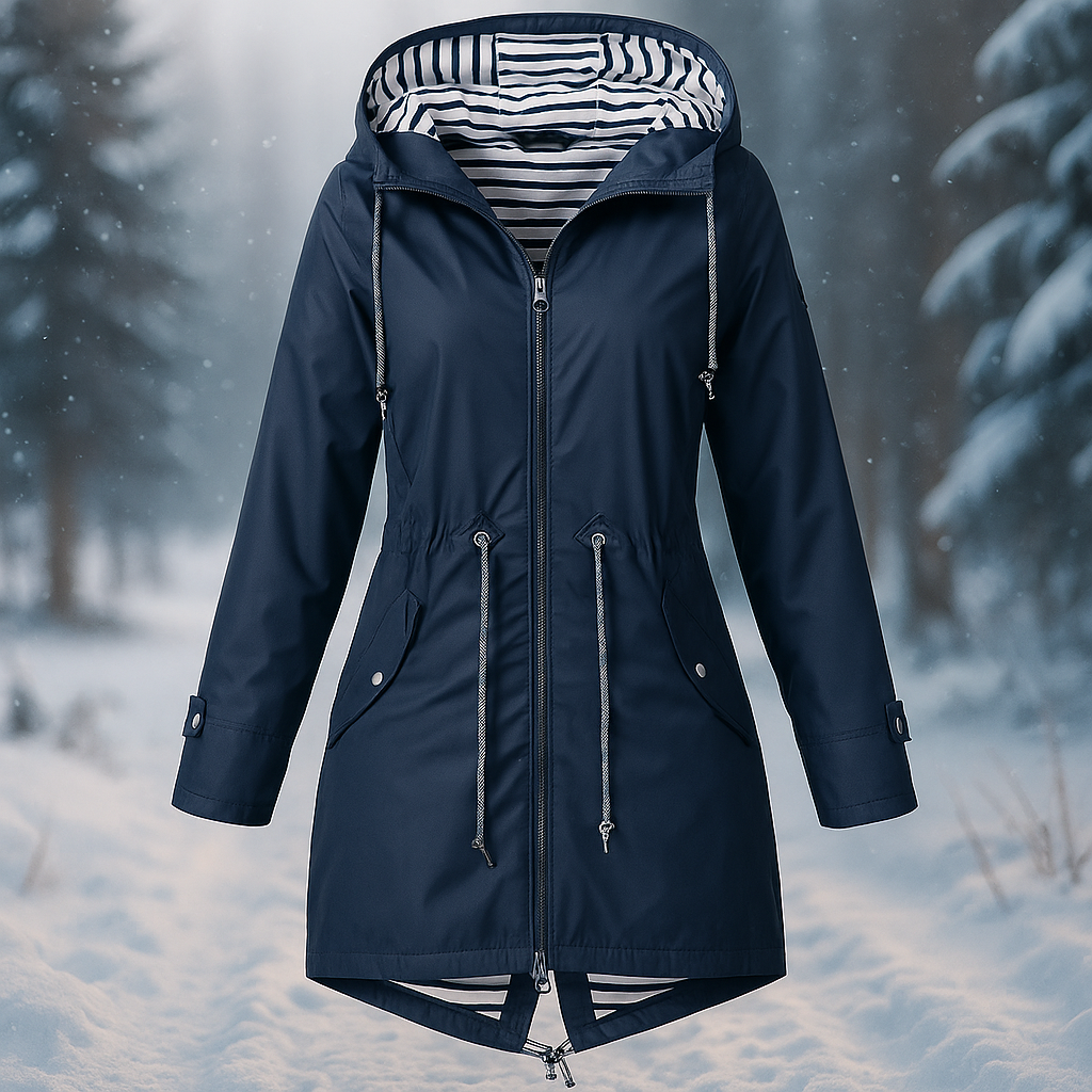 Stilzeits | Wasserabweisende Damenjacke mit verstellbarer Kapuze Nerea