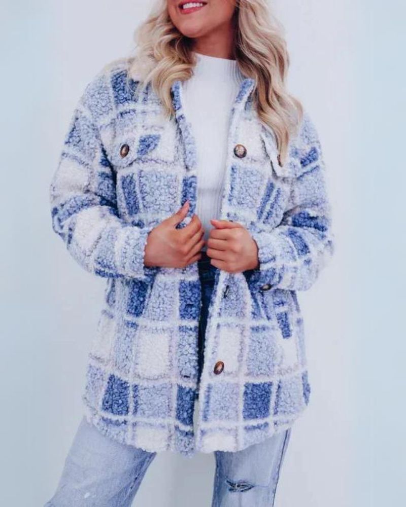 Stilzeits | Polar Fleece Plaid Jacke