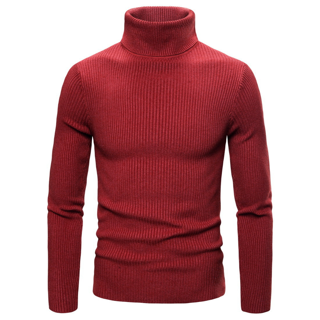 Herren modischer Rollkragenpullover aus hochwertigem Strick Stilzeits