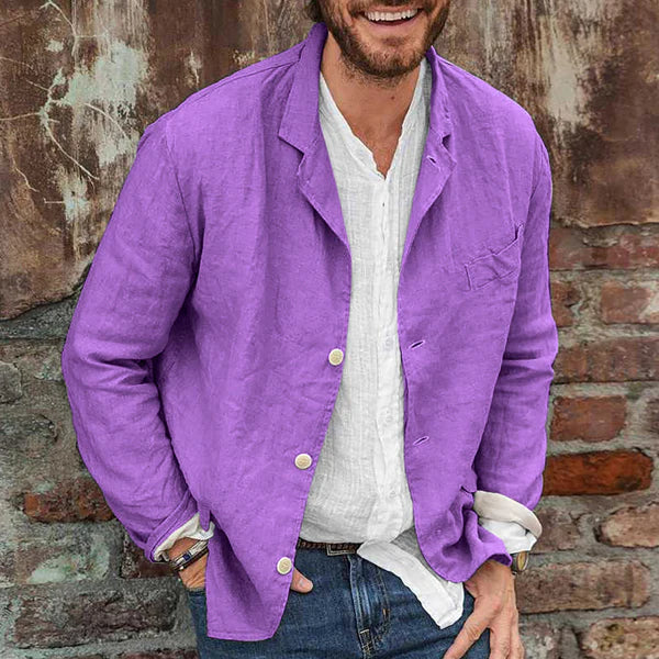 Herrenjacke aus leichter Baumwolle und Leinen: bequem und stylisch