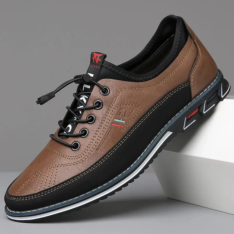 Ewald Herren-Sneaker: Schnürschuhe mit farblich abgesetzter Sohle
