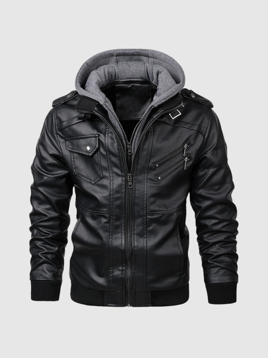 Stilzeits | Herren Lederjacke Kunstleder Modern und Bequem