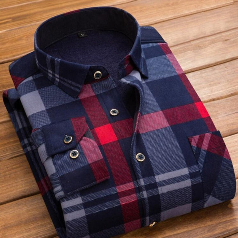 Voleena Casual Fleece Shirt: Sky Madrid