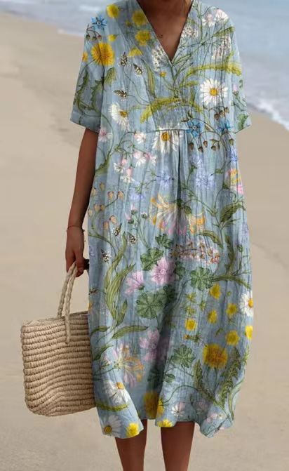 Fudus bequemes Maxikleid mit Blumenmuster