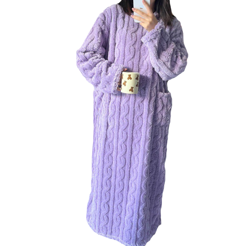 Stilzeits | Winter korallen Samt-Homewear