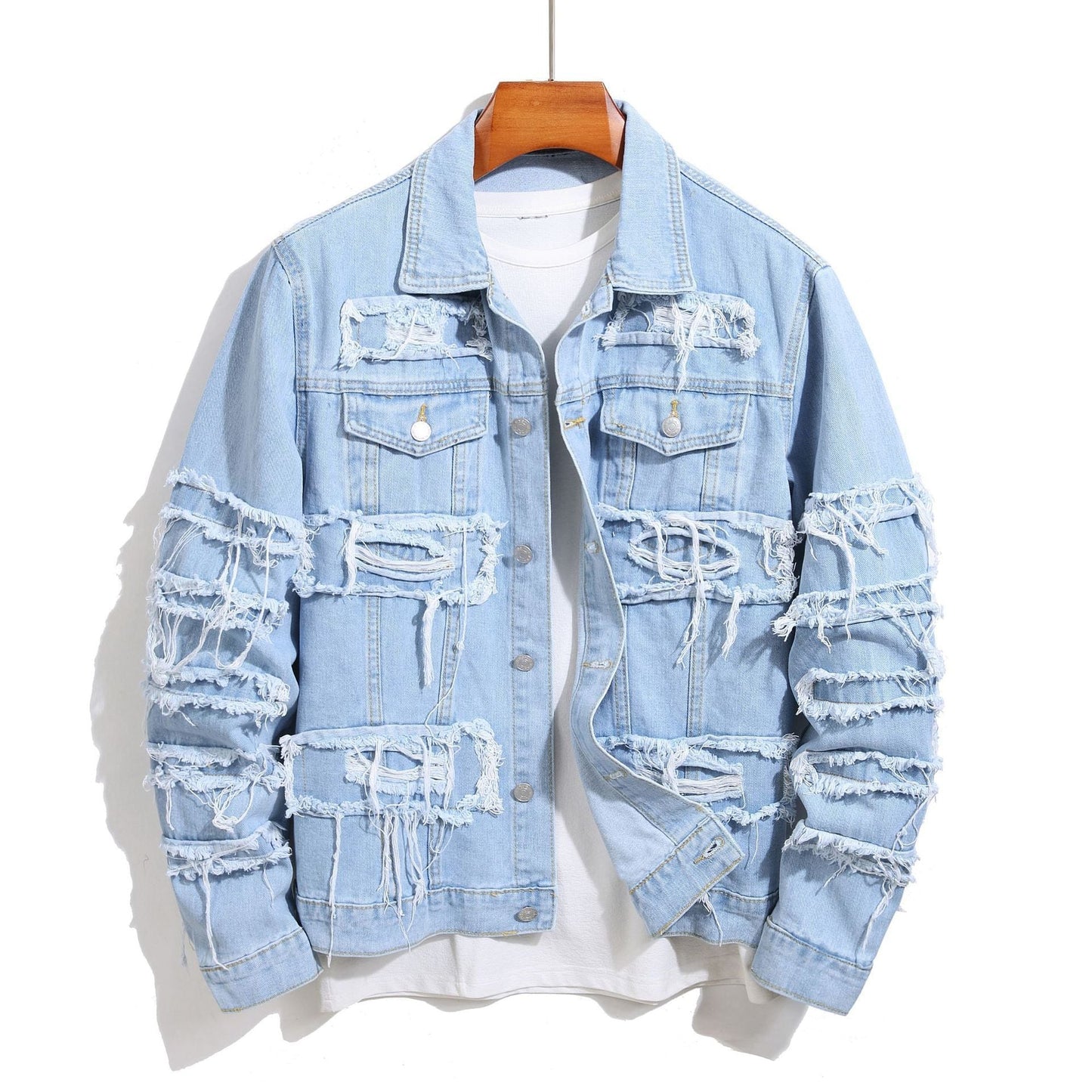 Herren-Denimjacke im Frühjahr/Herbst-Stil – europäisch/amerikanisch Design