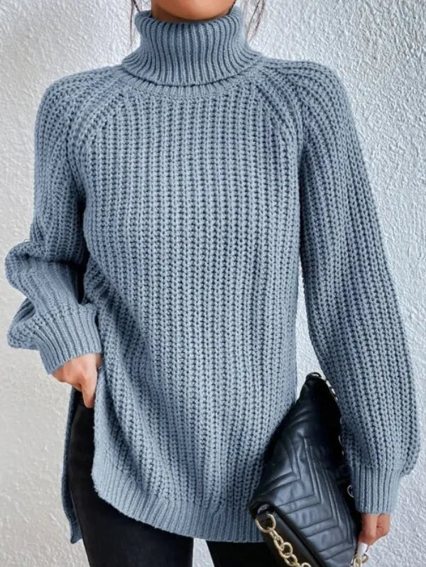 Weicher Strickpullover mit Rollkragen für Damen