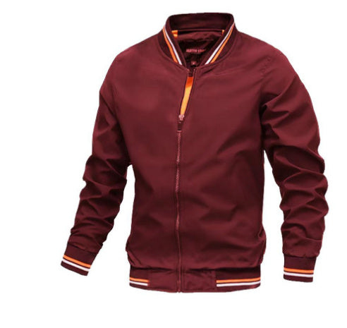 Herrenjacke von Christopher: Gestreift, mit Reißverschluss und Taschen