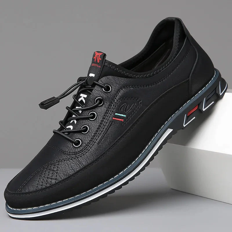 Ewald Herren-Sneaker: Schnürschuhe mit farblich abgesetzter Sohle