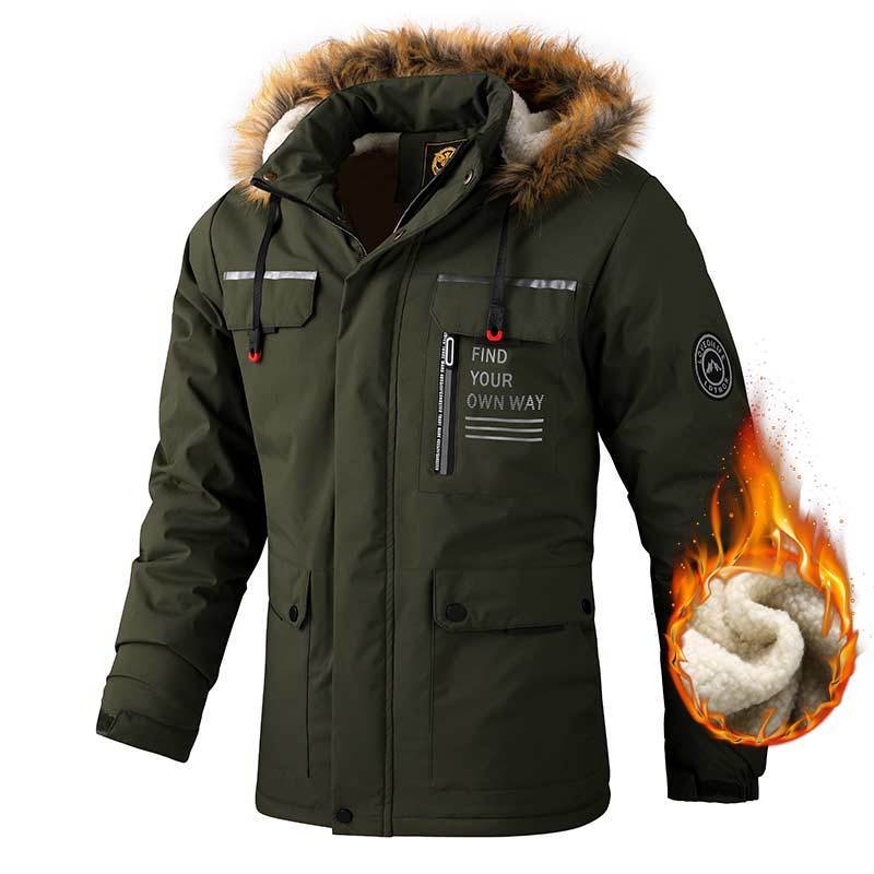 Herrenjacke Alan: Winddicht, mit Kapuze und Taschen