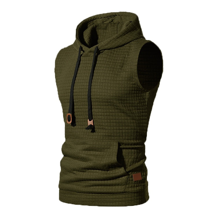 Herrenstrickjacke von Lawrence – ärmellos, Jacquardmuster