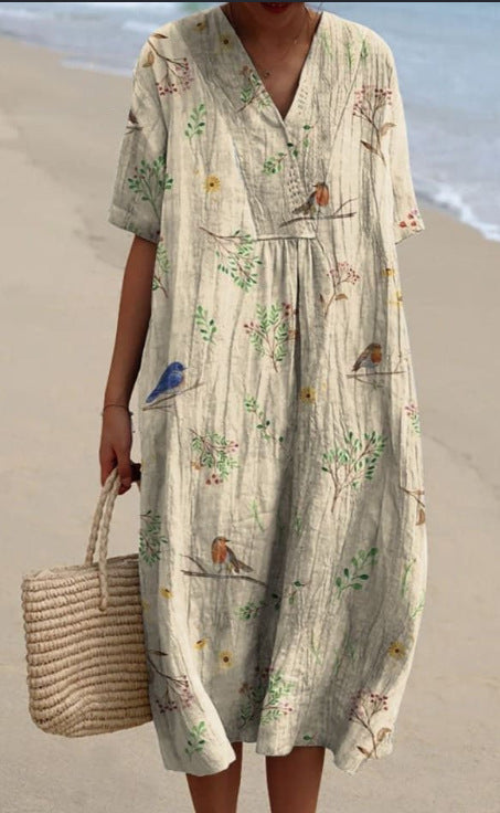 Fudus bequemes Maxikleid mit Blumenmuster