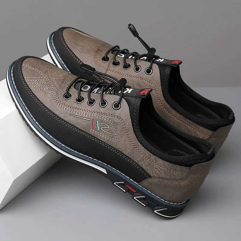 Ewald Herren-Sneaker: Schnürschuhe mit farblich abgesetzter Sohle