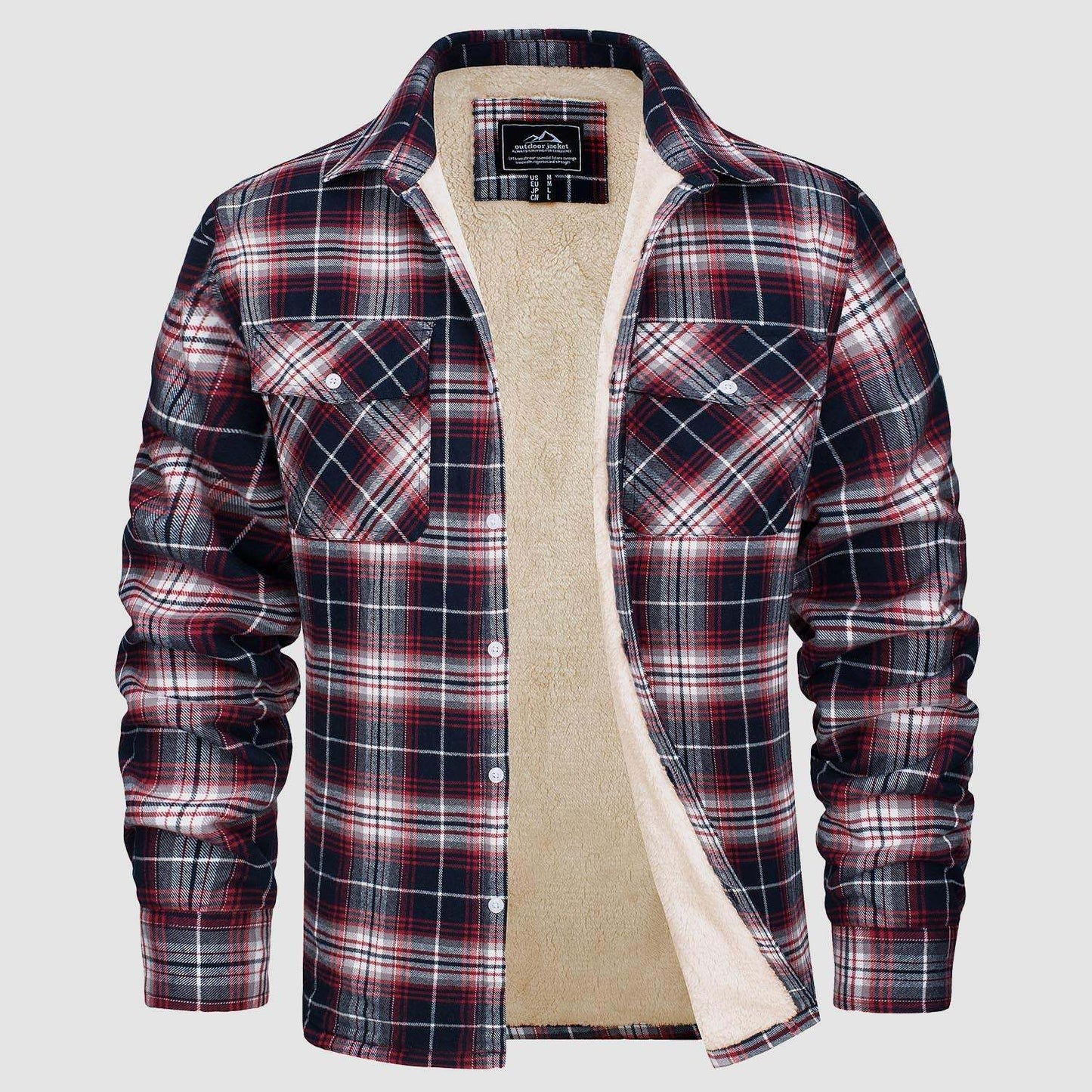 Herrenjacke von Andrew mit Fleecefutter und Karos