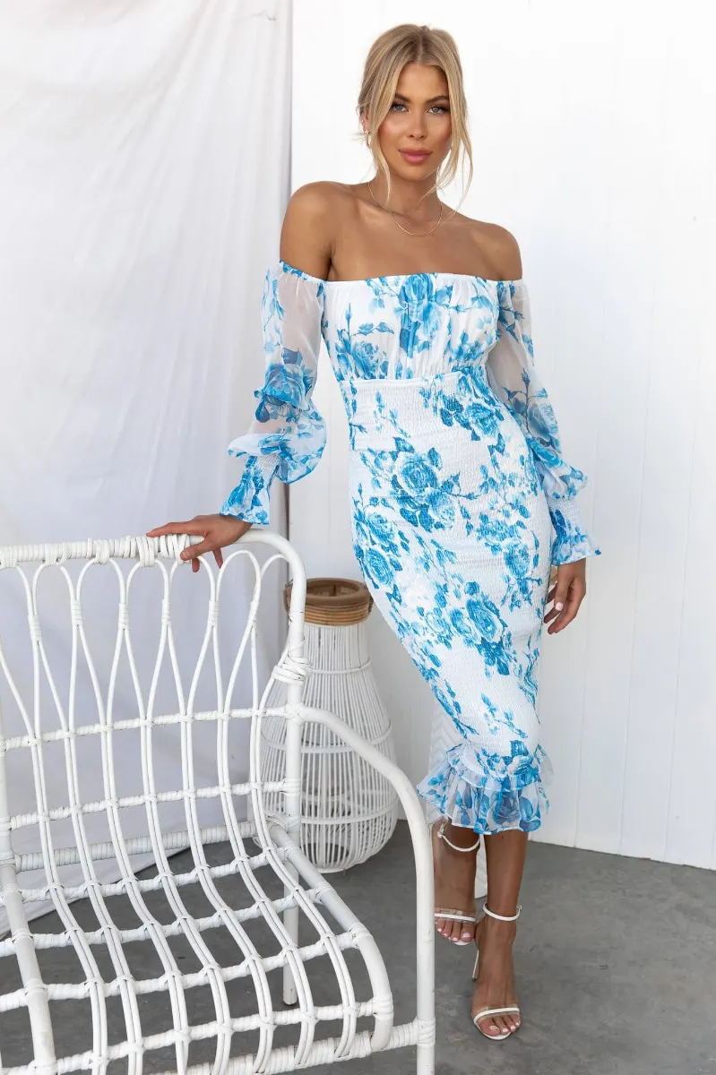 Fudus bedrucktes Tube-Top-Kleid ohne Schulter
