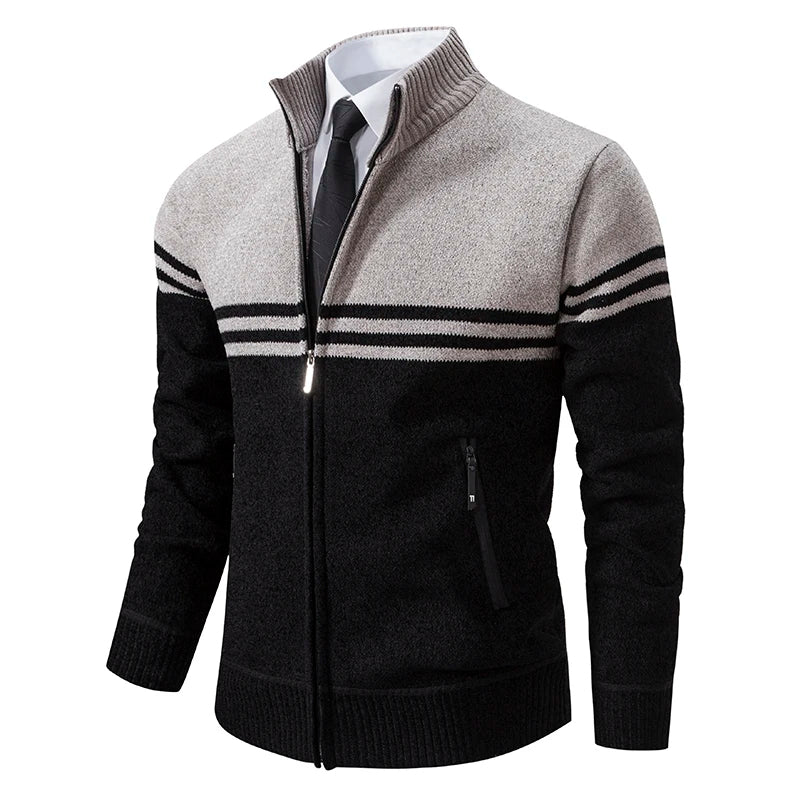 Warme, bequeme Strickjacke im minimalistischen Design - Magnus