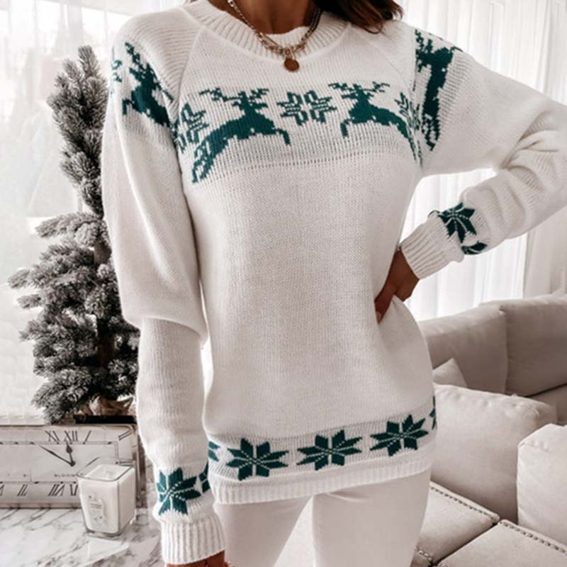 Stilzeits | Weihnachtlicher Strickpullover Mit Klassischem Print