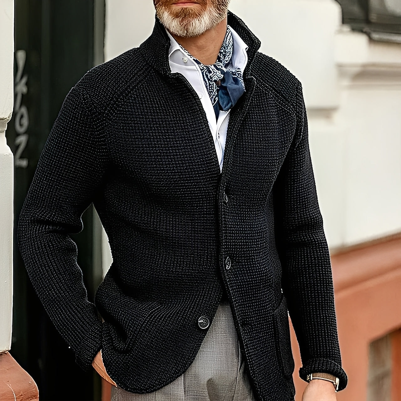 Stilzeits | Eleganter Strickcardigan für Herren