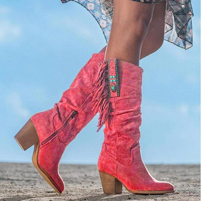 Stilzeits | Western Cowboy Stiefel mit Fransen