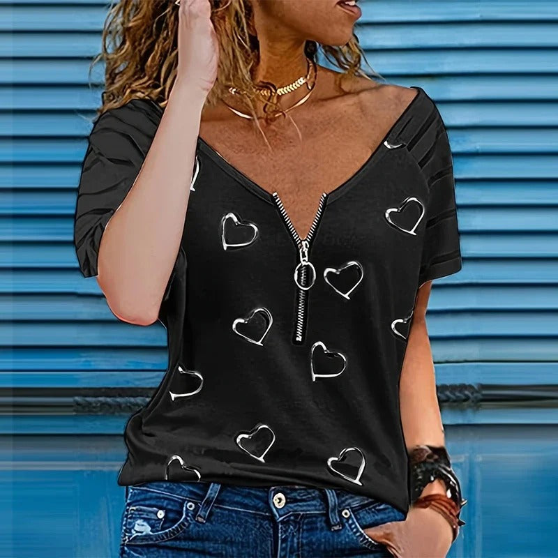 T-Shirt mit Zendaya Motiv für Damen