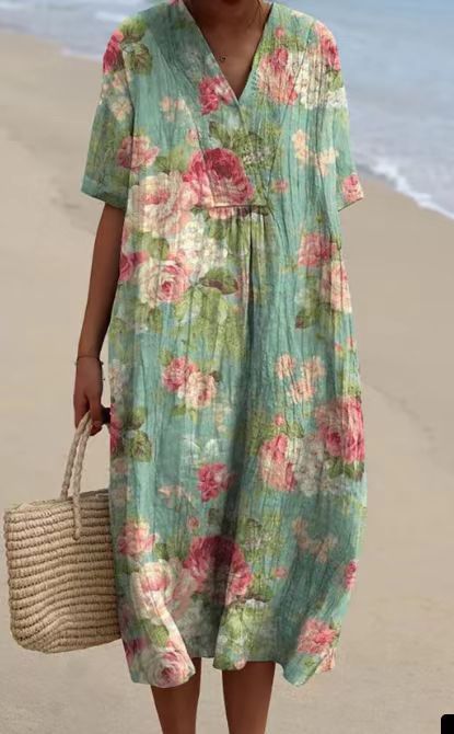 Fudus bequemes Maxikleid mit Blumenmuster