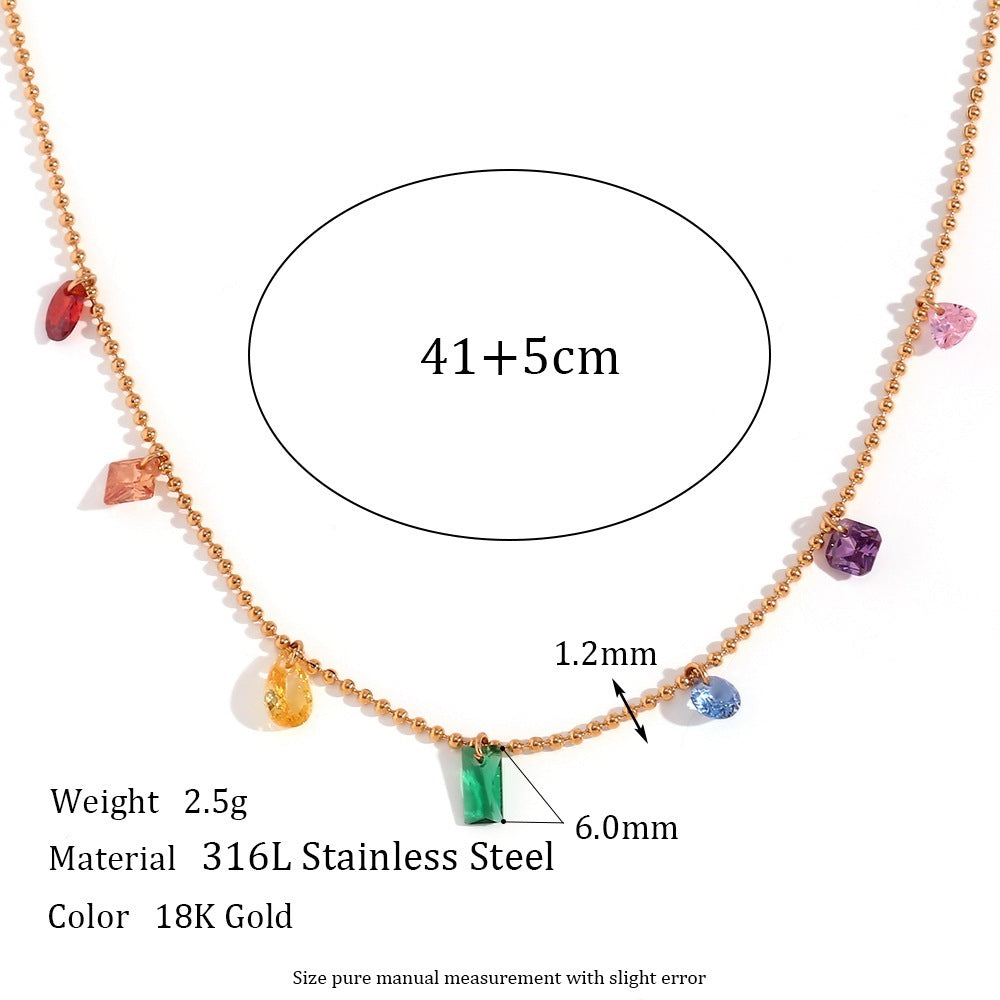 Fudus | Edelstahlarmband mit 18k Goldbeschichtung und Zirkonia