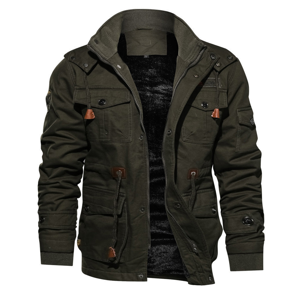 Herrenjacke Nick: Waschbar, mit abnehmbarer Kapuze und Plus-Samt