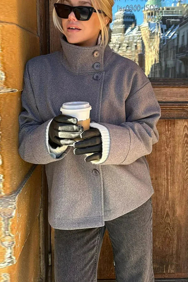 Stilzeits | Wollmantel mit Reverskragen für Lässigen Chic