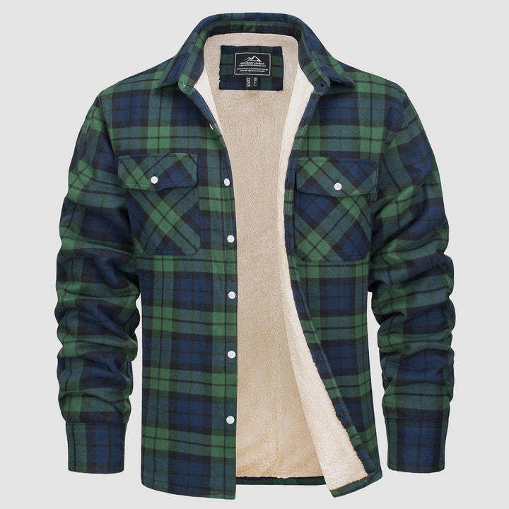 Herrenjacke von Andrew mit Fleecefutter und Karos