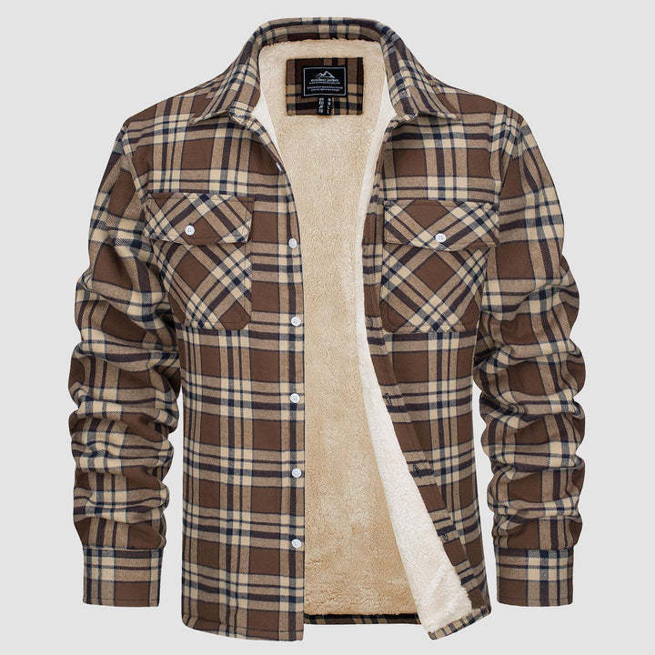 Herrenjacke von Andrew mit Fleecefutter und Karos