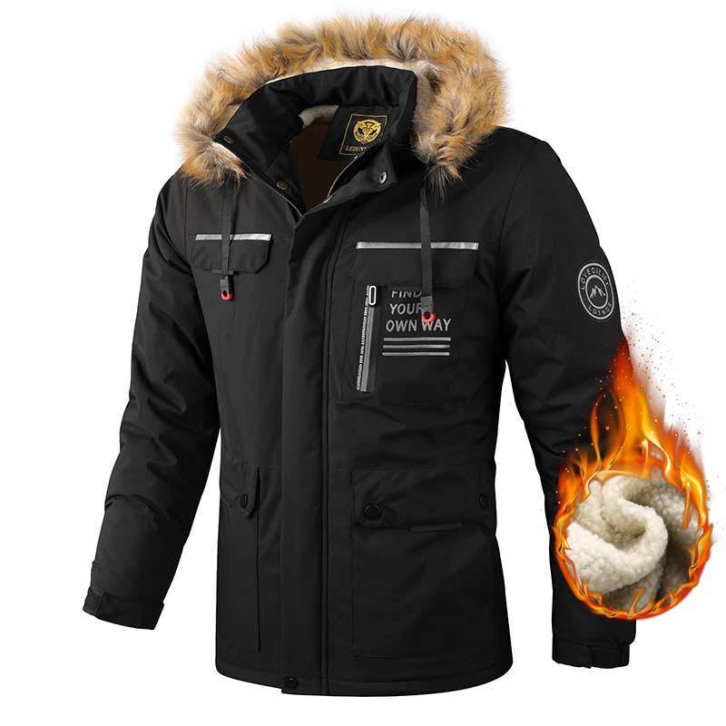 Herrenjacke Alan: Winddicht, mit Kapuze und Taschen
