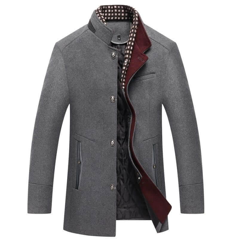 Stilzeits | Herren Slim Fit Woll Wintermantel