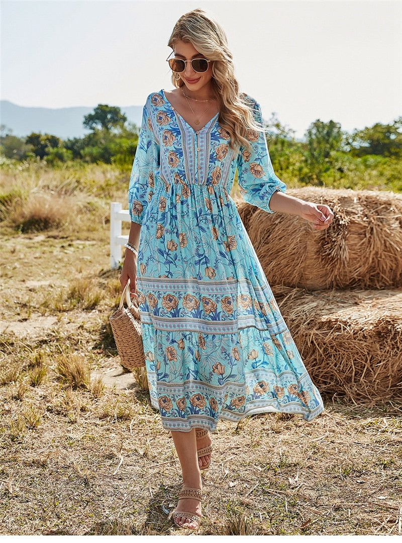 Donata: Entspanntes Boho-Kleid