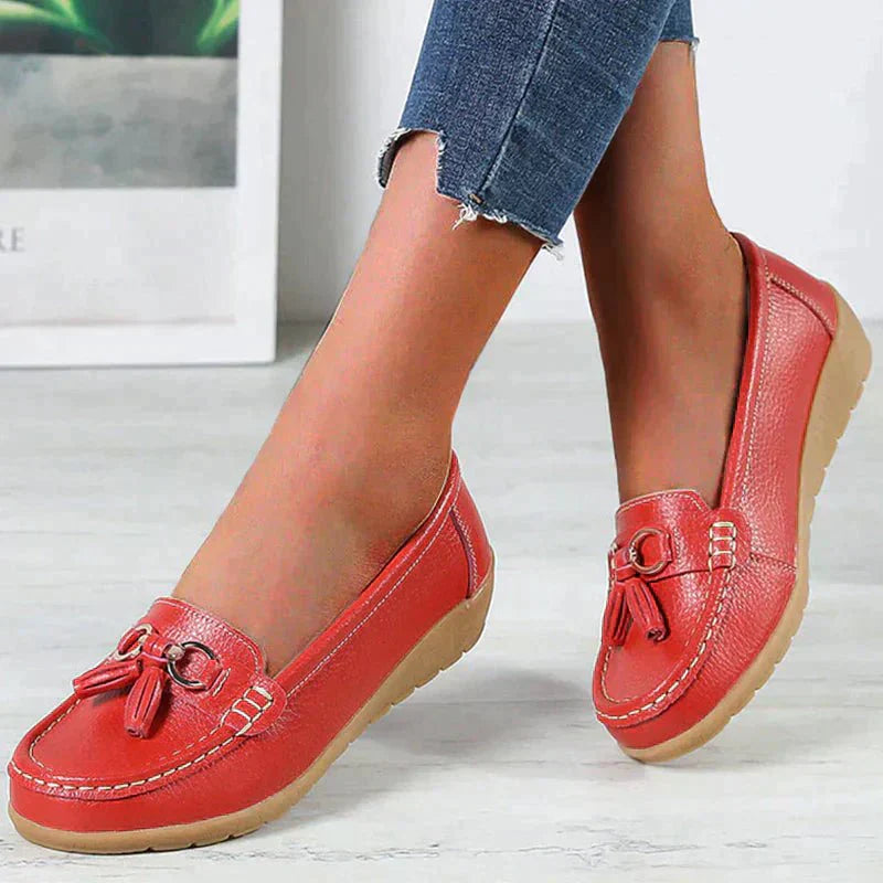 Einfache Leder-Slipper-Wanderschuhe - Azami