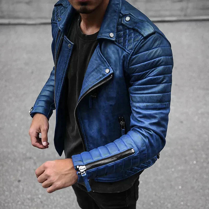 Edle Herren Lederjacke