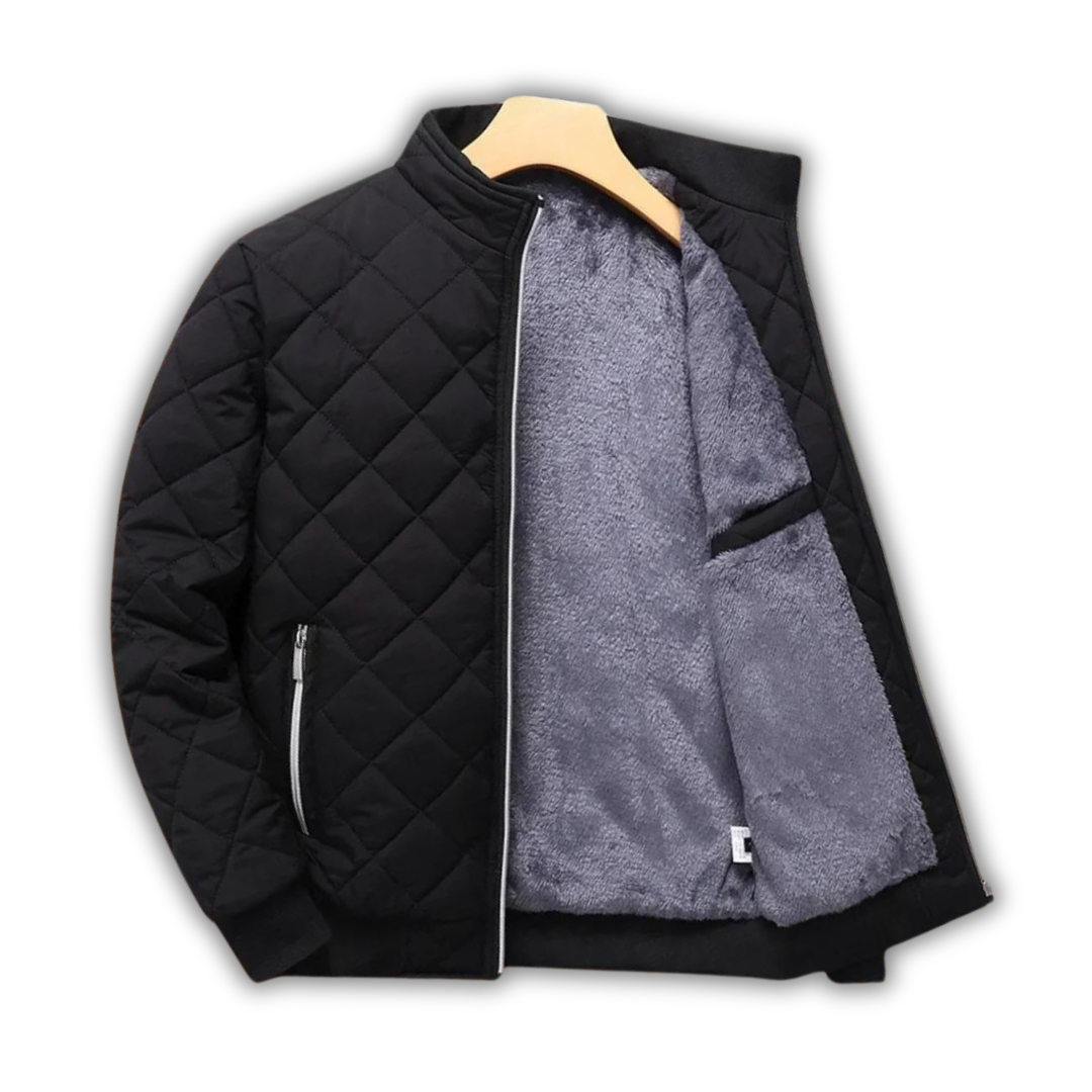 Herrenjacke, gesteppt und mit Fleece gefüttert