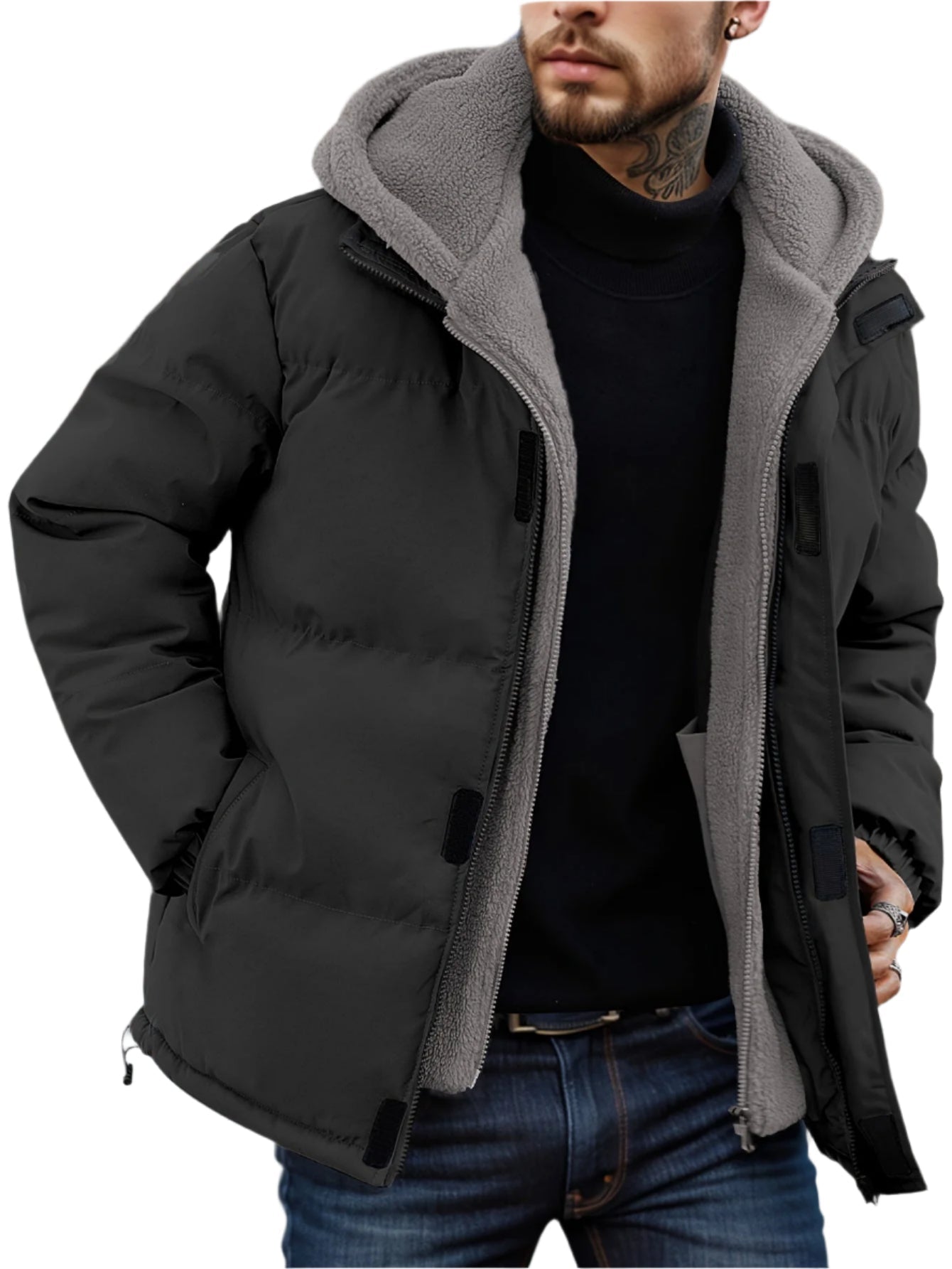 Stilzeits | Winter-Kapuzenjacke im 2-in-1-Look