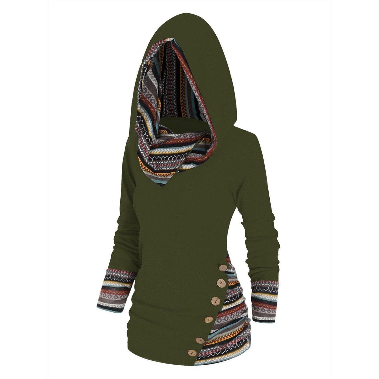 Saymera: Lockerer Kapuzenpullover im Tribal-Stil