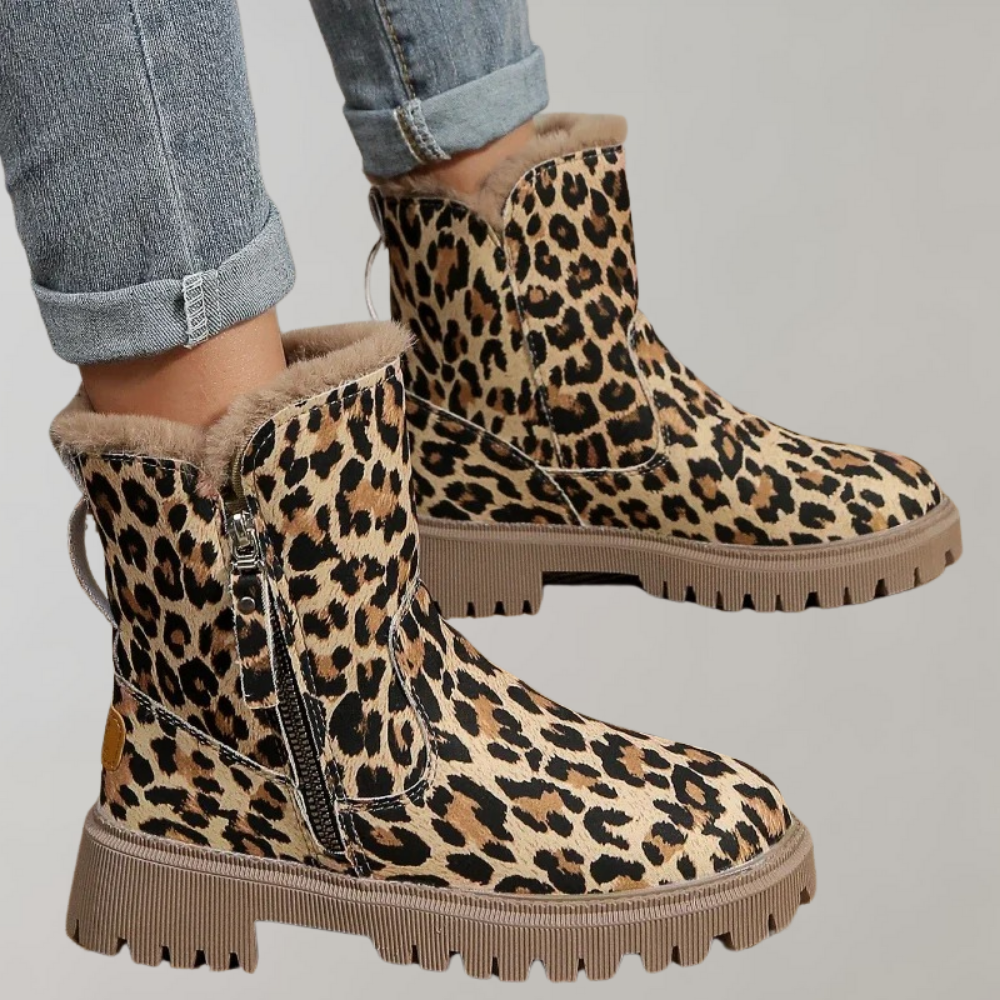 Wärme-isolierte Damen-Leoparden-Stiefel von Kathy im angesagten Design
