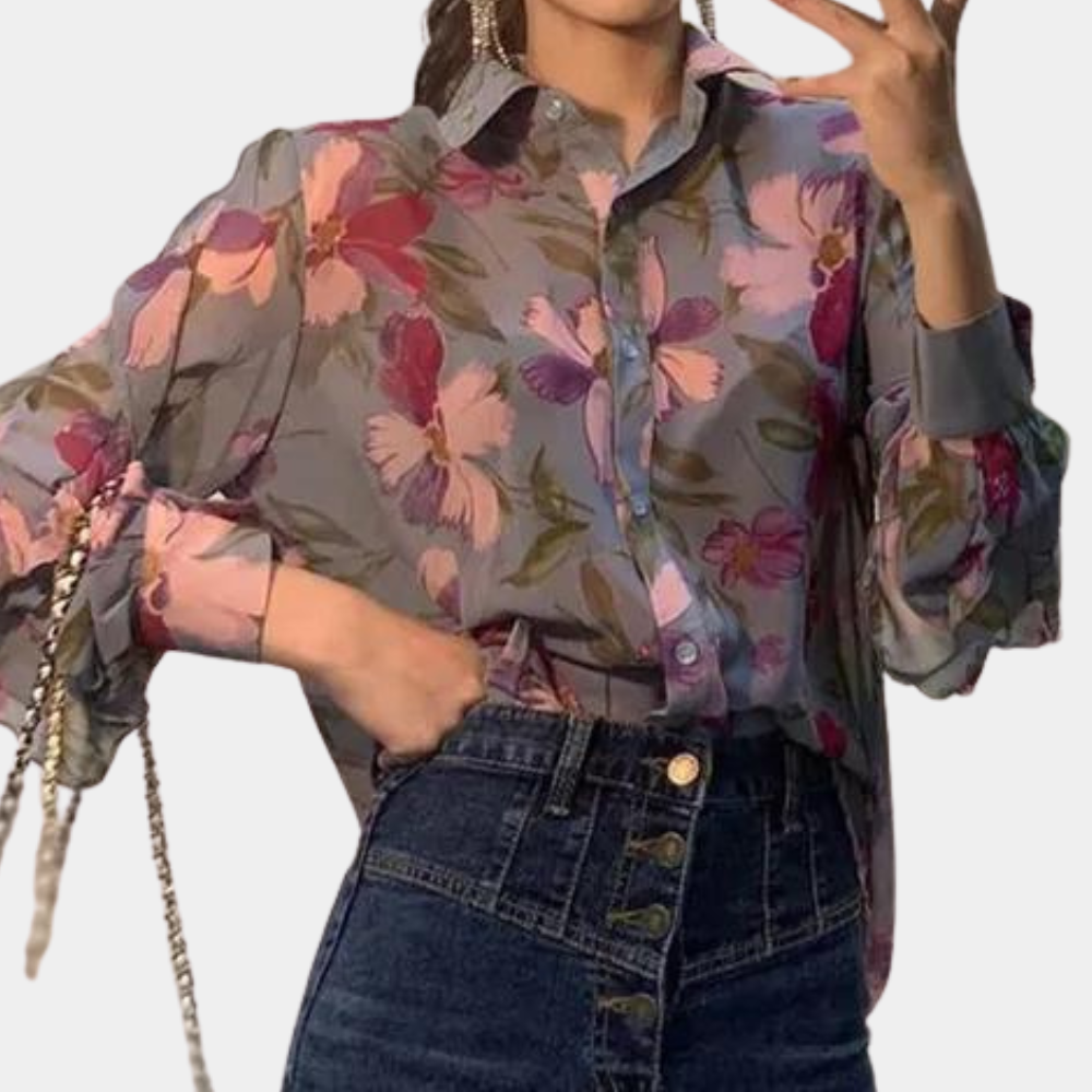 Damenbluse Ibbie mit elegantem Blumenmuster